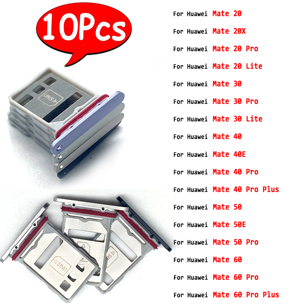 Huawei Mate 60 - 10 Stück, SIM-Kartenhalter, Slot-Halter, Adapter-Sockel für