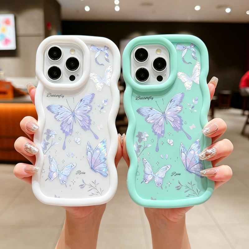Oppo Reno 12 - Silberne Schmetterling-Bonbonfarben-Handyhülle für OPPO Reno 15F