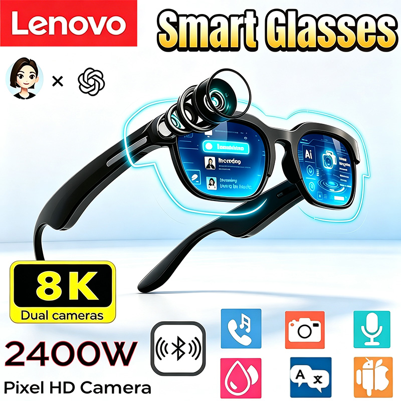 Smart Glasses Lens - Lenovo Smart-Brille 2400W Kamera KI-Übersetzung HD