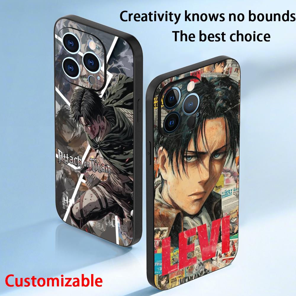 Apple Iphone 15 Pro Max - Levi Ackerman coole Anime-Mann-Muster-Telefonhülle für iPhone